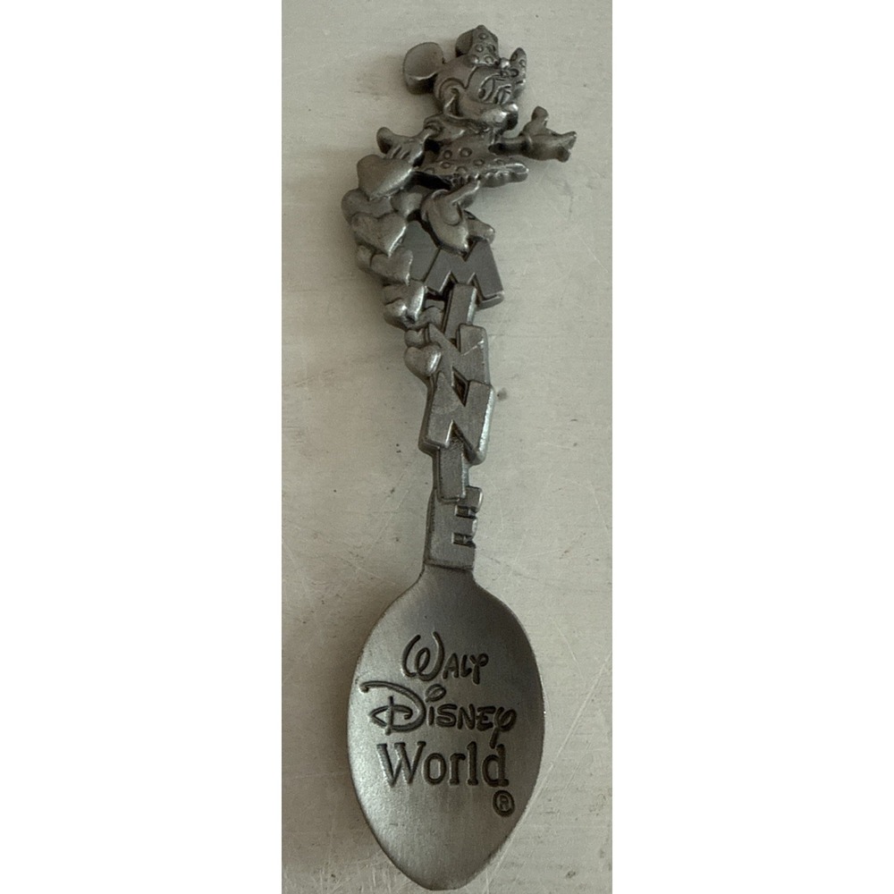 Walt Disney World Pewter Collectible Spoon Minnie Mouse with Hearts